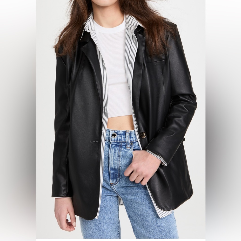 BLANKNYC Leather Blazer